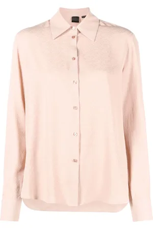 Pinko Jacquard-logo long-sleeve shirt