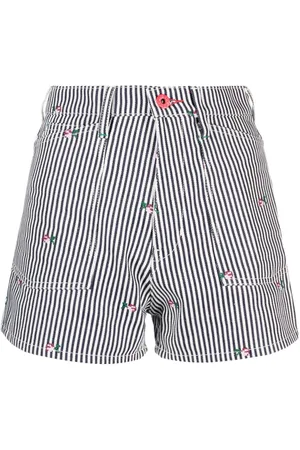 Kenzo Striped embroidered high-waisted shorts