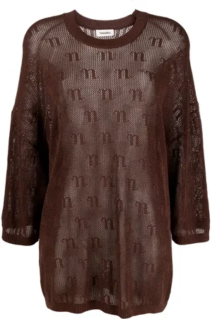 Nanushka Logo crochet mini dress