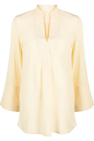 By Malene Birger Silk bell-sleeves blouse