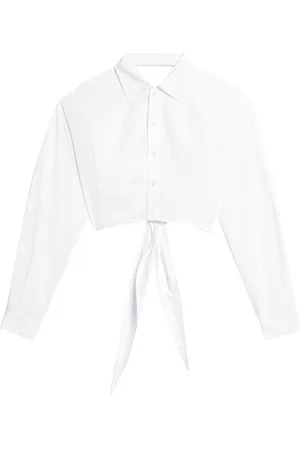 Ami Tied front cropped shirt
