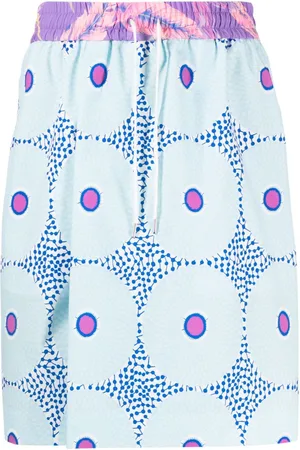 Fumito Ganryu Graphic-print drawstring shorts