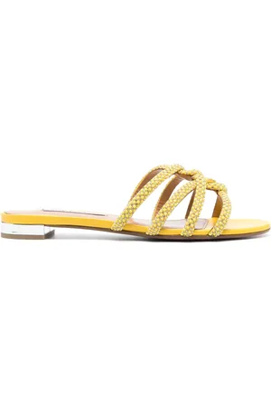 Aquazzura Crystal-embellished flat sandals