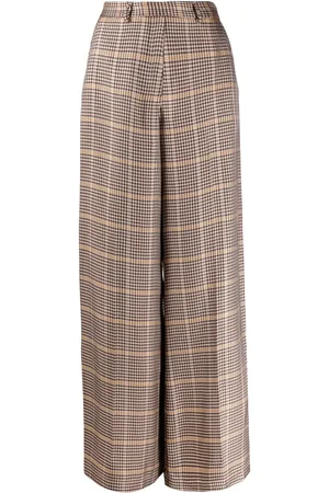 FORTE FORTE Check-pattern flared trousers