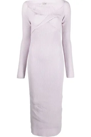 MRZ Cut-out ribbed knit midi dress