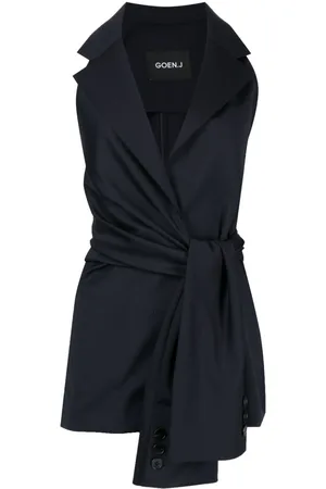 GOEN.J Knotted-detail sleeveless blazer