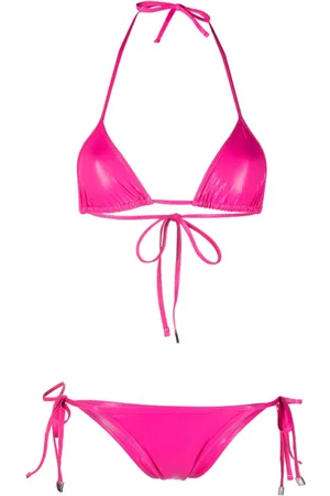 The Attico Triangle cup side-tie bikini