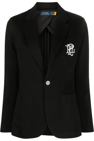 Ralph Lauren Embroidered-logo single-breasted blazer