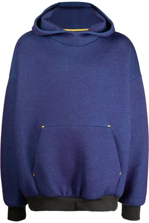 Fumito Ganryu Chambray cotton-blend hoodie