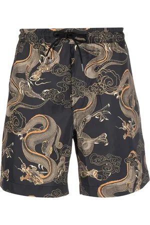 Maharishi Dragon-print swim shorts