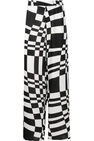 AMIR SLAMA Geometric-print straight trousers