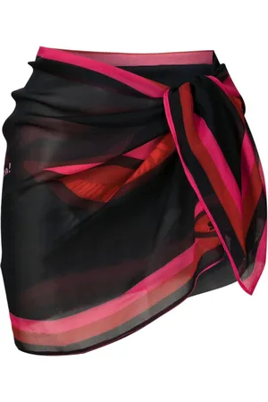 AMIR SLAMA Lips-print side-tie pareo