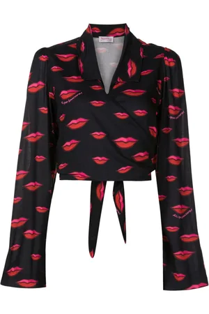 AMIR SLAMA Lips-print long-sleeved shirt