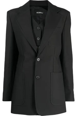 GOEN.J Notched-lapels single-breasted blazer