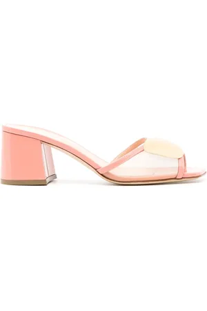 Rupert Sanderson Rounded-plaque mid-heel sandals