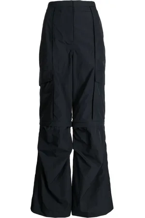 GOEN.J Detachable-panel wide-leg cargo pants