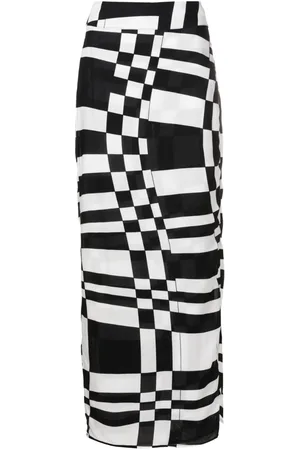 AMIR SLAMA Geometric-print midi skirt