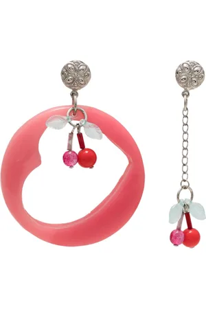 AMIR SLAMA Cherry-motif asymmetric earrings