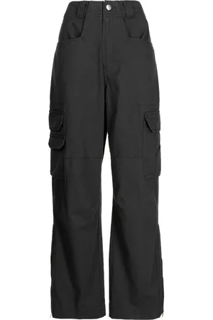 GOEN.J Wide-leg cotton cargo pants