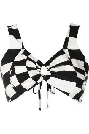 AMIR SLAMA Geometric-print sleeveless top
