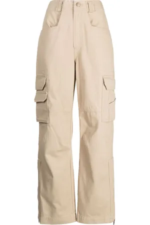 GOEN.J Wide-leg cotton cargo pants