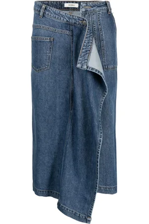 GOEN.J Asymmetric denim skirt