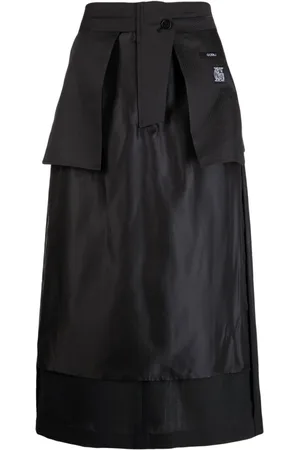 GOEN.J Inside-out midi skirt