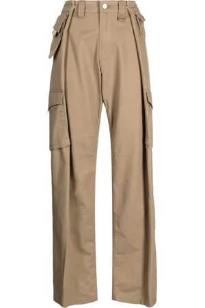GOEN.J Wide-leg cotton cargo pants