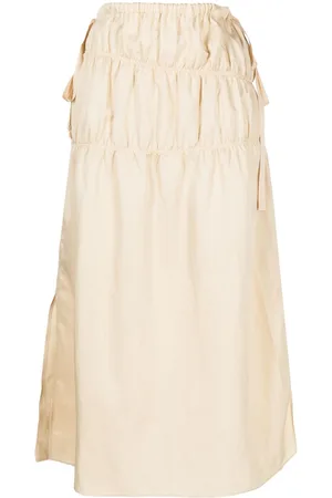 GOEN.J Midi ruched straight skirt