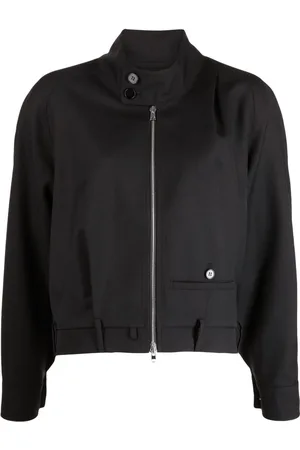 GOEN.J Trouser-motif bomber jacket