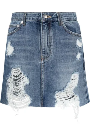 GOEN.J Distressed denim skirt