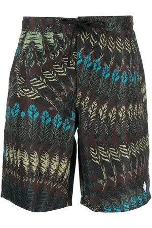 MARCELO BURLON Feather-print swim shorts