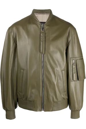 Manokhi Savona leather bomber jacket