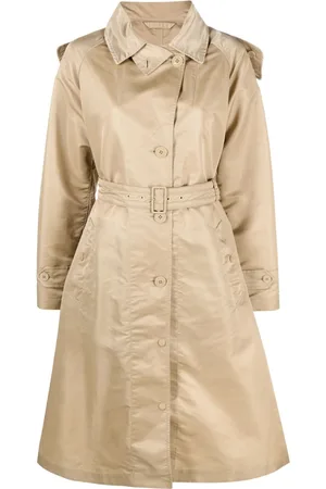 Moncler Hooded belted trench coat