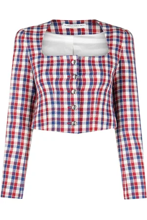 Alessandra Rich Checked cropped jacket