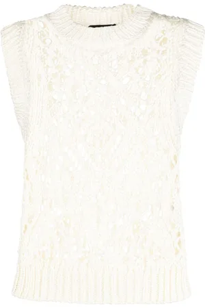 Tom Ford Open-knit sleeveless silk top