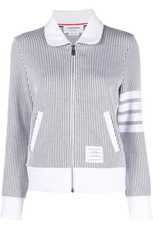 Thom Browne 4-Bar seersucker zipped jacket
