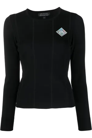Armani Exchange Logo-patch knitted top