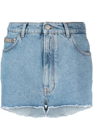 GCDS High-waisted denim shorts