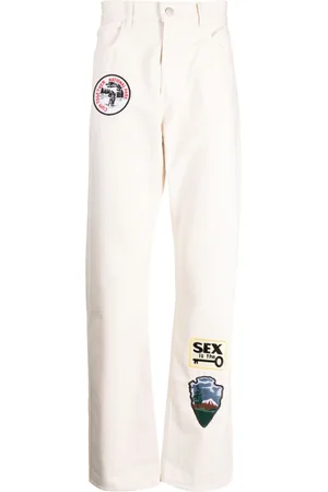 CARNE BOLLENTE Patch-details straight-leg trousers