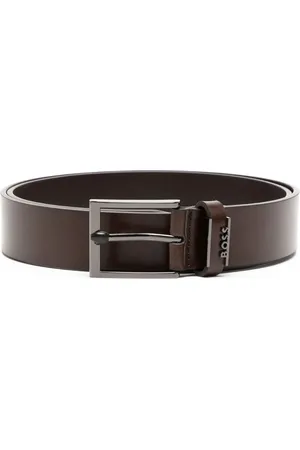 HUGO BOSS Logo-plaque leather belt
