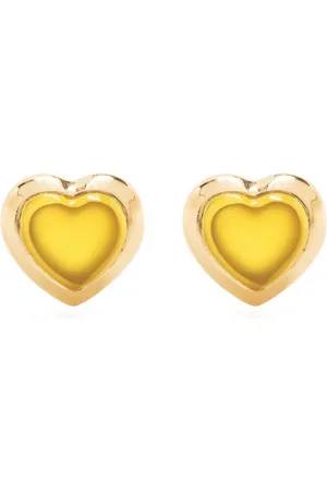 Missoma Jelly heart-cut gemstone earrings