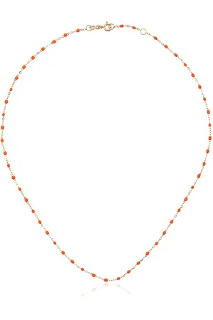 GIGI CLOZEAU 18kt gold orange beaded necklace