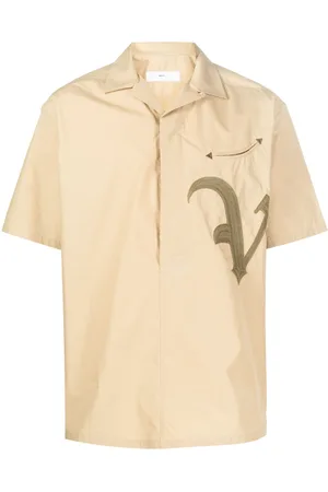 TOGA VIRILIS Embroidered-detail short-sleeve shirt