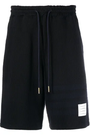 Thom Browne 4-Bar stripe seersucker track shorts