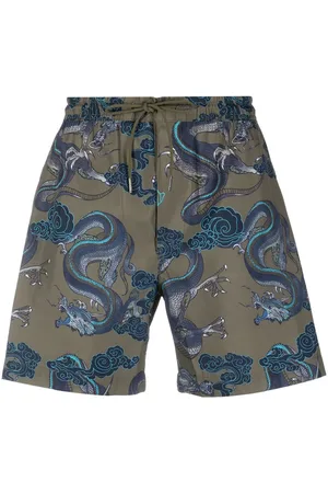 Maharishi Dragon-print swim shorts