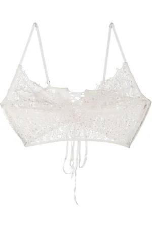 Kiki de Montparnasse Beaded lace longline bra