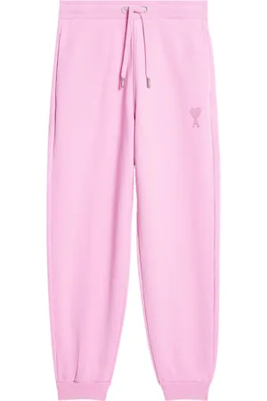 Ami Embroidered-logo cotton track pants