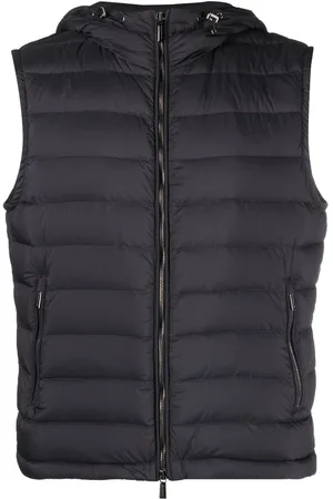 MOORER Zipped hooded gilet