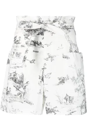 Serafini Graphic-print belted shorts